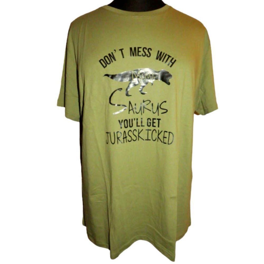 Olive Mama Mamasauraus Mom Dino Dinosaur Tee Plus Size 4X 26